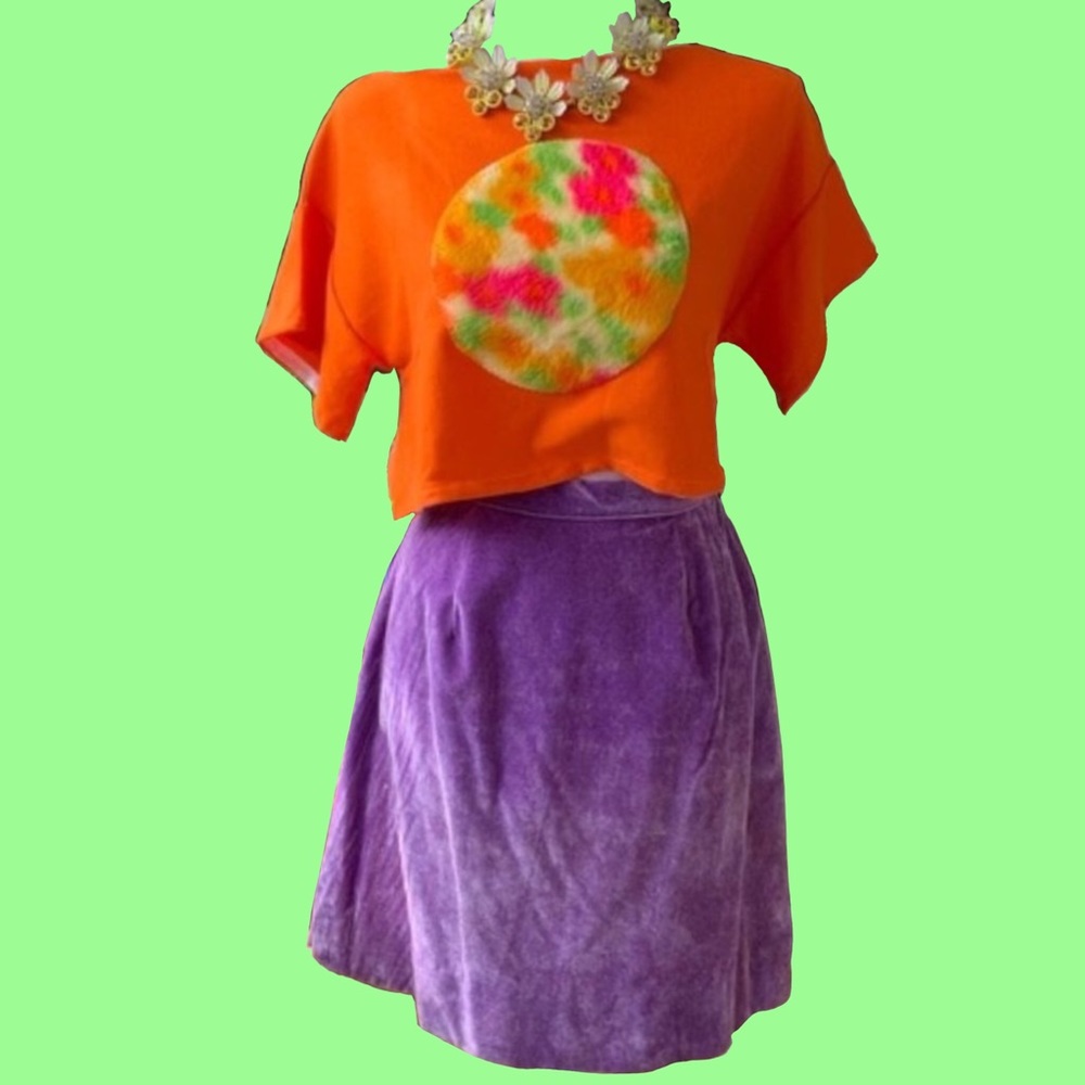 ❌SOLD!❌ Vintage 1970's Purple Velvet Miniskirt